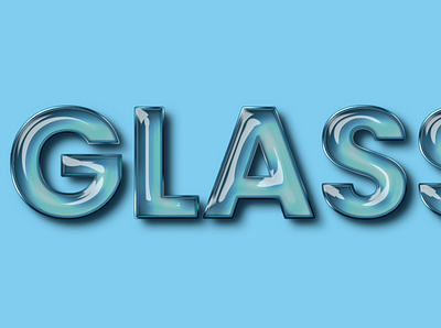 Glass Effect Text branding graphic design invitation card logo post card