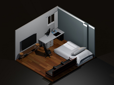 my room c4d c4dart cinema4d isometric isometric design