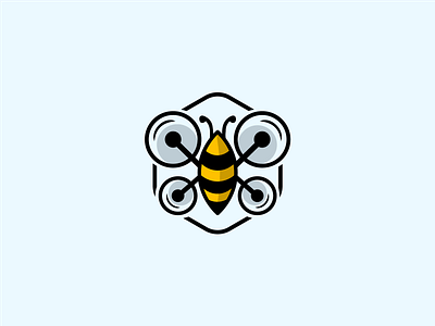 Stagebees - Logo bee branding drone graphic design logo show