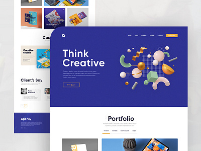 Think Creative Landing page Freebie