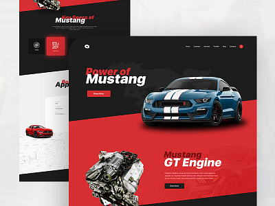 Power of Mustang Landing Page | Freebie cd creative design graphic graphicdesigner ideas inspiration ui ui ux user interface