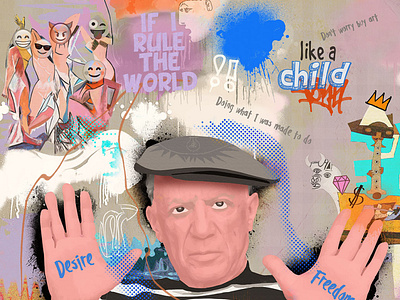 If I rule the world art child colorfulart desire digitalart freedom galishenkar illustration nft painting picasso popart