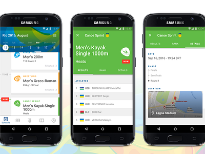 Claro Rio 2016 - Olympic and Paralympic Games App android material design olympic games paralympic games rio 2106