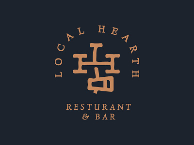 Local Hearth Pt. III axe badge brand identity branding design identity logo monogram restaurant rustic typography