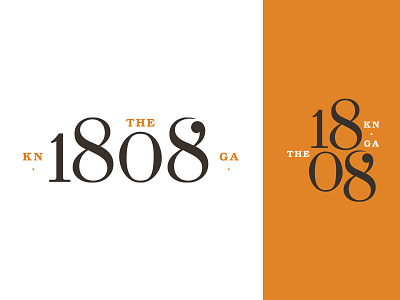 The 1808 Unused Direction Pt. 1 brand identity branding design identity logo numbers numeral orange type typography
