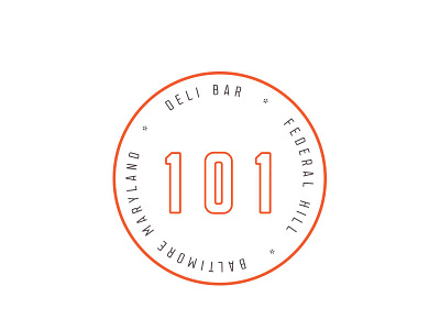 101 Delibar Brand Identity 101 aubergine bar deli gray identity orange pub purple restaurant salmon