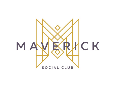 Maverick Social Club brand identity branding design identity illustration logo restaurant typography