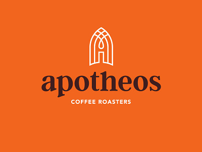 Apotheos Unused Logo I a a monogram brand identity branding candle coffee coffee roaster design identity logo monogram stained glass stained glass window window