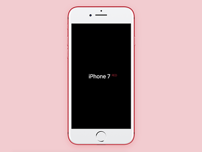 Apple iPhone 7 Red for Framer apple custom device framer iphone red