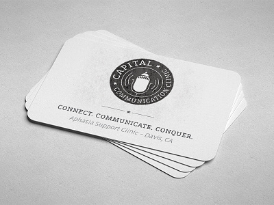 CCC - business card badge business card capital card communication communications mic speech therapy