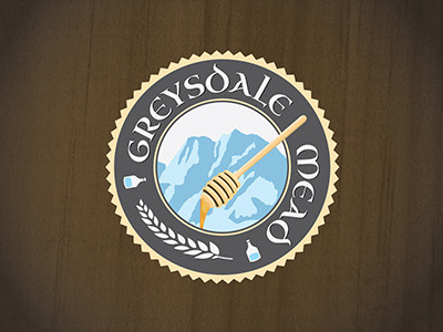Greysdale Mead alcohol brand crest honey label mead mountains