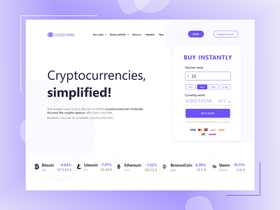 Crypto Landing Page Design