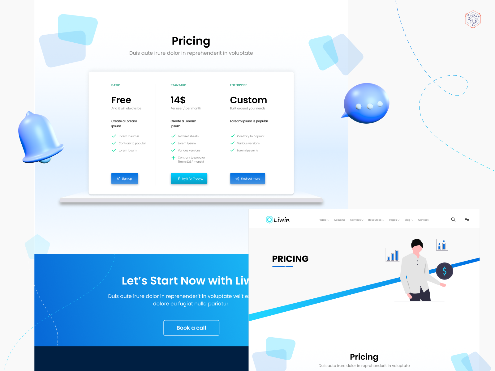 Pricing Table Design by Nidish LLC on Dribbble