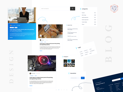 Blog Page Design blog design blog page design blog section design figma landing page landing page design nidish ui uiux web design website design