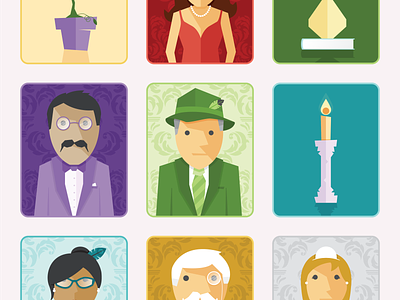 Clue Characters (3/3) character design characters clue green illustration plum vector vector art