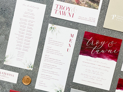 t&t (3/3) invitation paper goods red stationery design wedding