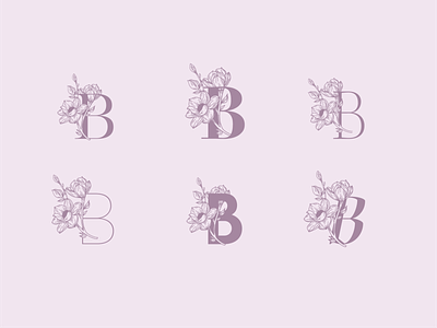 Magnolia B (1/2) branding floral illustration logo logo design typesetting