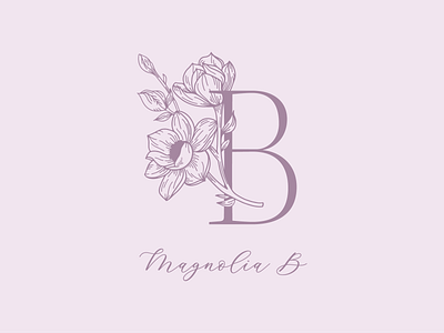 Magnolia B (2/2) branding floral illustration logo logo design typesetting
