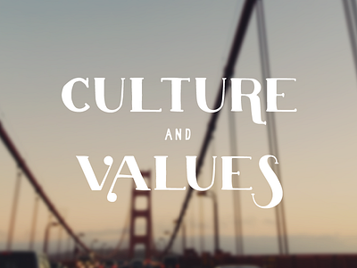 Culture & Values