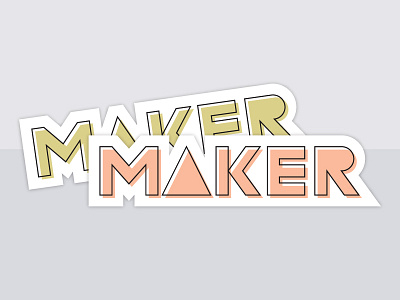 Maker Stickers handlettering lettering linkedin maker pink