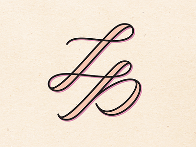 LPH handlettering lettering logo monoweight peach script