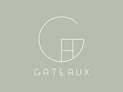 Gateaux design handlettering logo typography