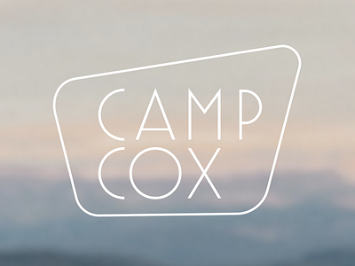 Camp Cox lettering logo typography wedding