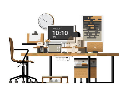 Dream Desk Setup desk illustration illustrator