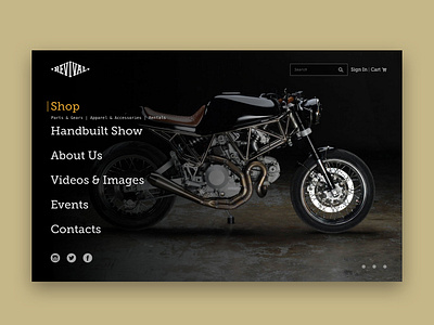 Revival Cycles - Web Design exploration design motorcycle ux visual web design