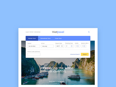 VietTravel - Wed Design exploration branding design travel vietnam visual web design