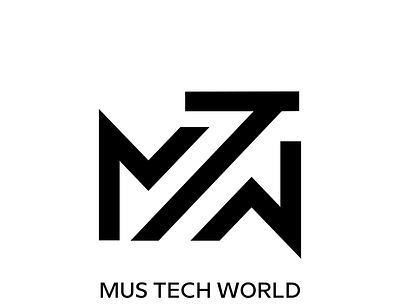 MUS Tech World branding design graphic design logo vector