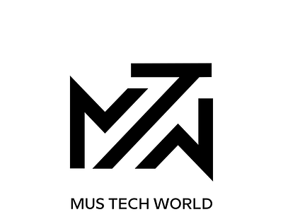 MUS Tech World branding design graphic design logo vector