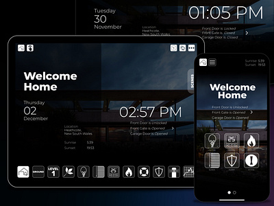 ZENITH Home Automation GUI Template app design automation graphic design gui home automation icons smart home smart homes ui uix