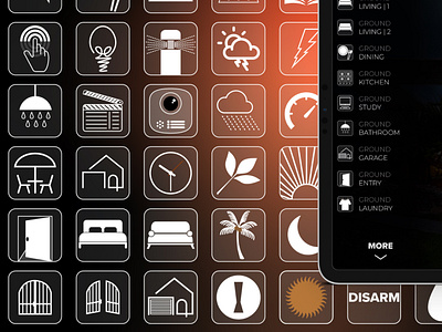 ZENITH Icons for Automation Systems app design automation graphic design gui home automation icon icon design iconography icons illustration ipad logo ui uix