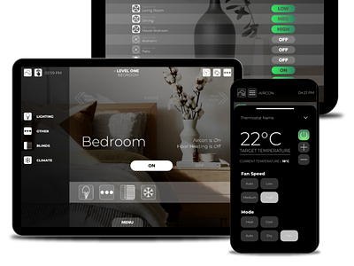 Zenith Smart Home GUI Templates app app design automation graphic design gui home automation icons smart home ui uix