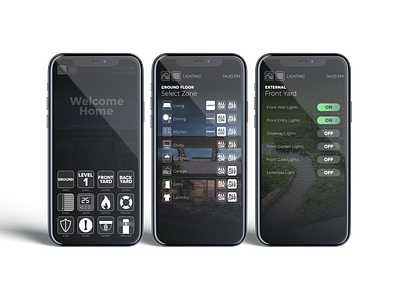 Zenith Smartphone App Design for Smart Home app design automation graphic design gui mockup phone app smart home uix user interface