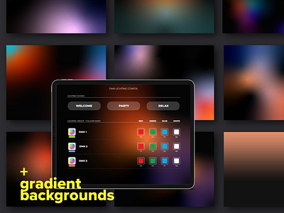 iPad Gradient Background Images GUI