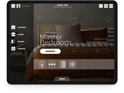 iPad App GUI for Smart Home Automation app design automation gui ipad mockup smart home ui ui design user interface