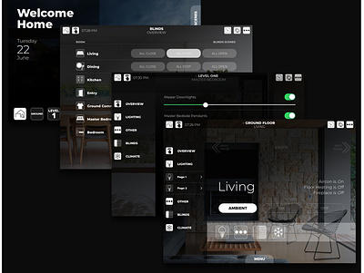 iPad GUI for Smart Home Automation app design automation gui icons ipad smart home ui
