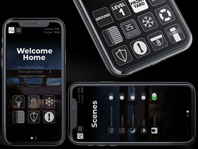 Phone GUI for Smart Home App app app design automation gui icons iphone app smart home ui user interface wallpapers