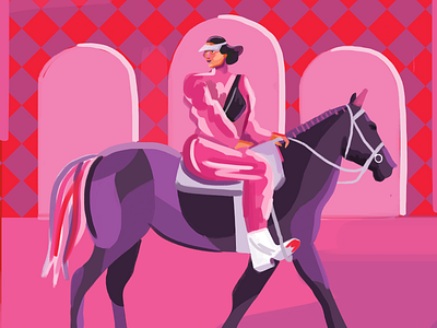 Horse digital painting fashion fashion illustration illustration women