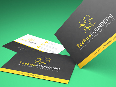 TechnoFounders - Business cards business card illustrator indesign print