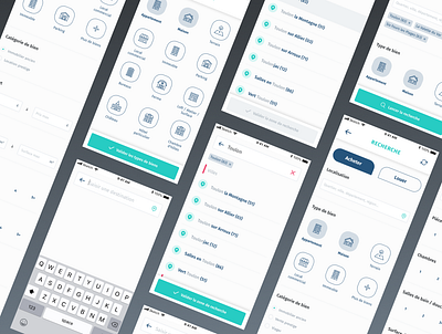 AVendreALouer - App redesign illustrator real estate redesign search sketch ui