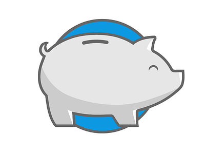 Unused Icon app blue finance happy icon money pig piggy savings symbol toon