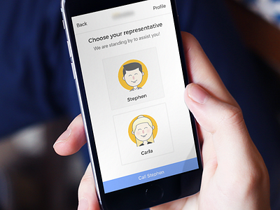 Customer Service hospitality illustration iphone ui ux