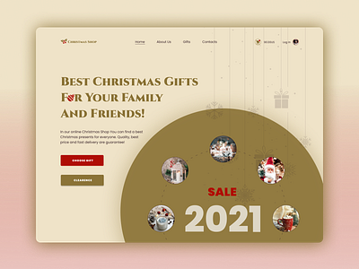 Christmas Shop Home Page christmas shop christmas theme design landing page light and bright made in figma online shop ui web design