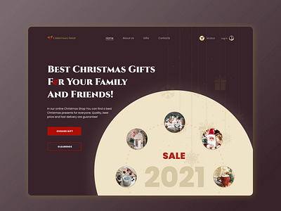 Christmas Shop Home Page 2 christmas shop christmas theme design landing page made in figma online shop ui web design