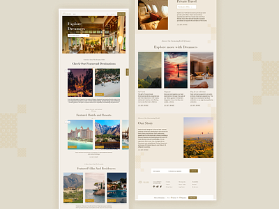Luxury Hotel Group Home page golden theme hotel home page luxury hotel home page made in figma travel and vacation ui ux web design