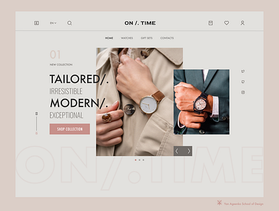 Online Watch Store Website Concept design made in figma minimalistic online store ui watch store web design