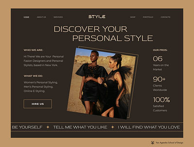 Personal Stylist Website Concept design fashion made in figma personal style ui web design website concept